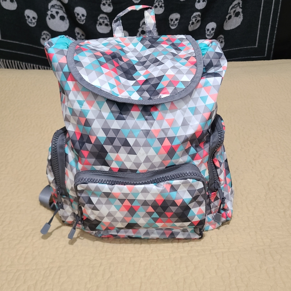 Multi Colored Pixel Drawsting Backpack - image 1